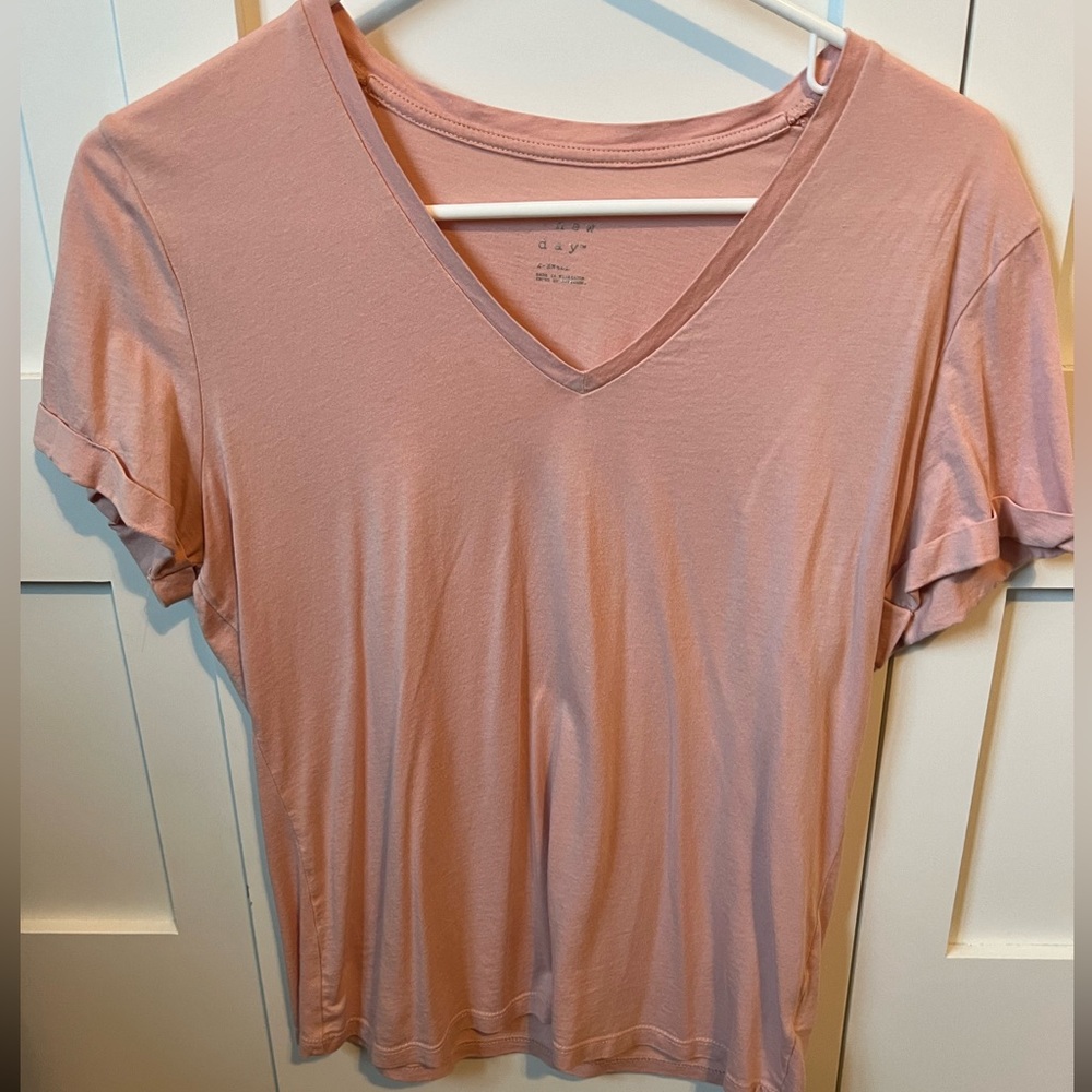 A New Day Pink V Neck Short